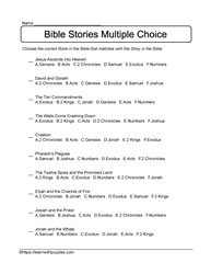 Bible Stories Multiple Choice